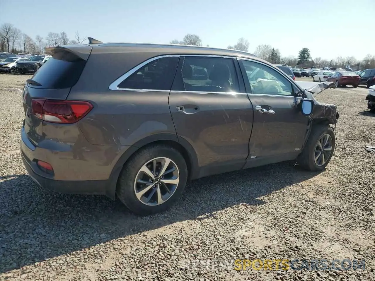 3 fotografías del automóvil dañado 5XYPHDA59KG448467 KIA SORENTO 2019