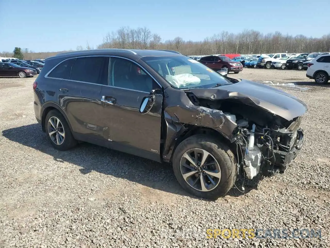 4 fotografías del automóvil dañado 5XYPHDA59KG448467 KIA SORENTO 2019