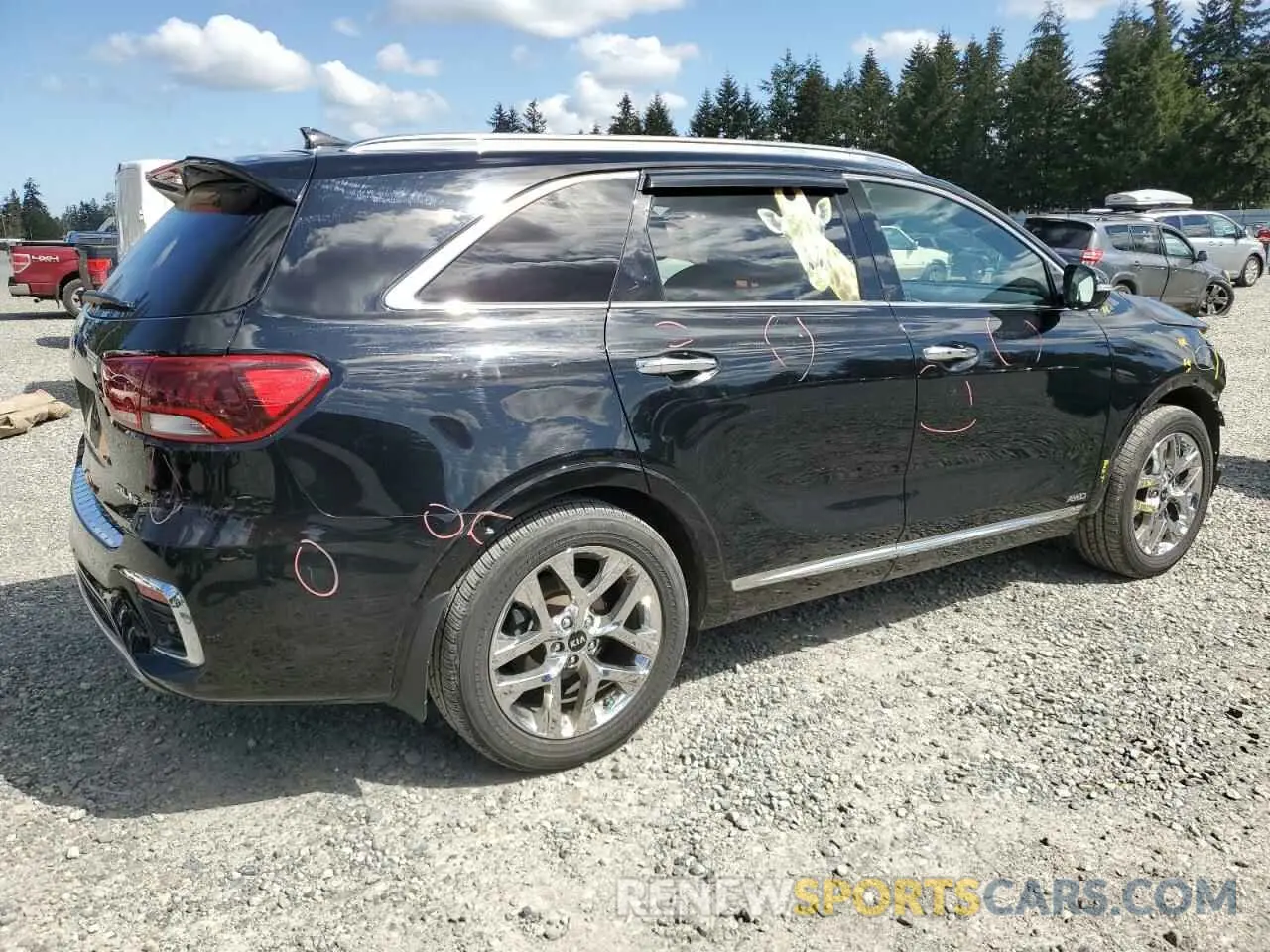 3 fotografías del automóvil dañado 5XYPKDA51KG522319 KIA SORENTO 2019
