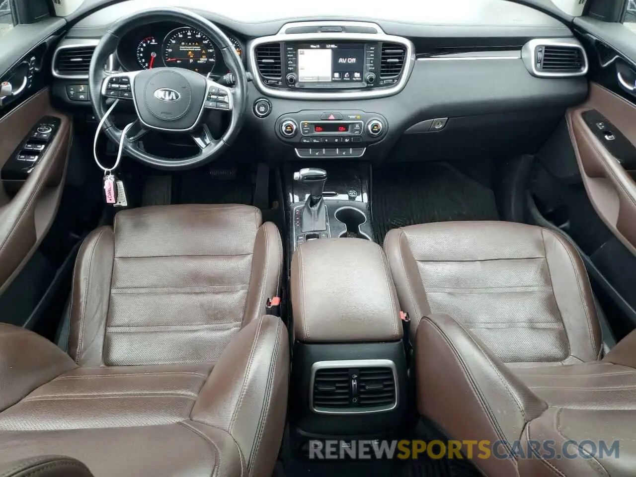 8 fotografías del automóvil dañado 5XYPKDA5XKG494410 KIA SORENTO 2019