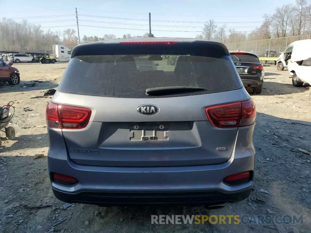 6 fotografías del automóvil dañado 5XYPG4A34LG657490 KIA SORENTO 2020