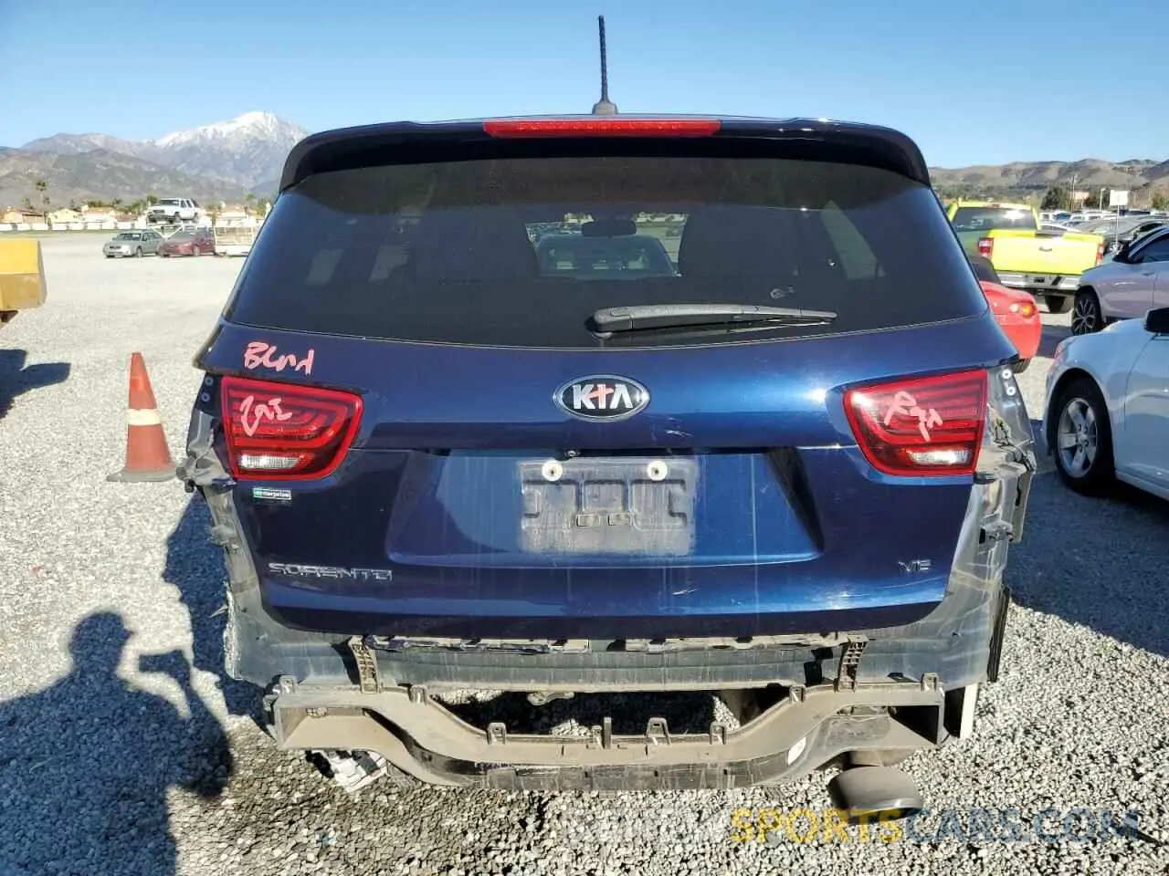 6 fotografías del automóvil dañado 5XYPG4A52LG618186 KIA SORENTO 2020