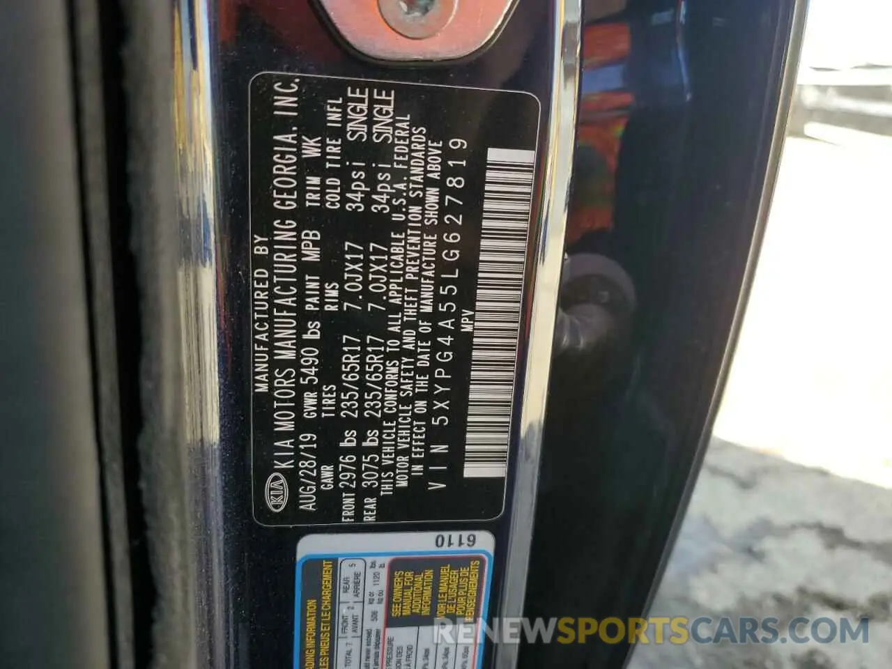 13 fotografías del automóvil dañado 5XYPG4A55LG627819 KIA SORENTO 2020