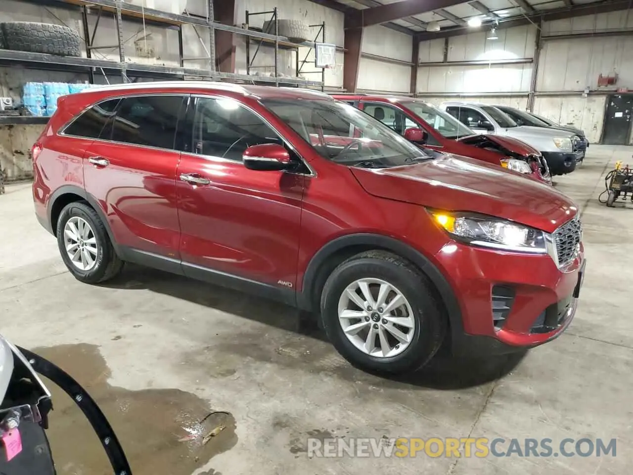 4 fotografías del automóvil dañado 5XYPGDA36LG650556 KIA SORENTO 2020