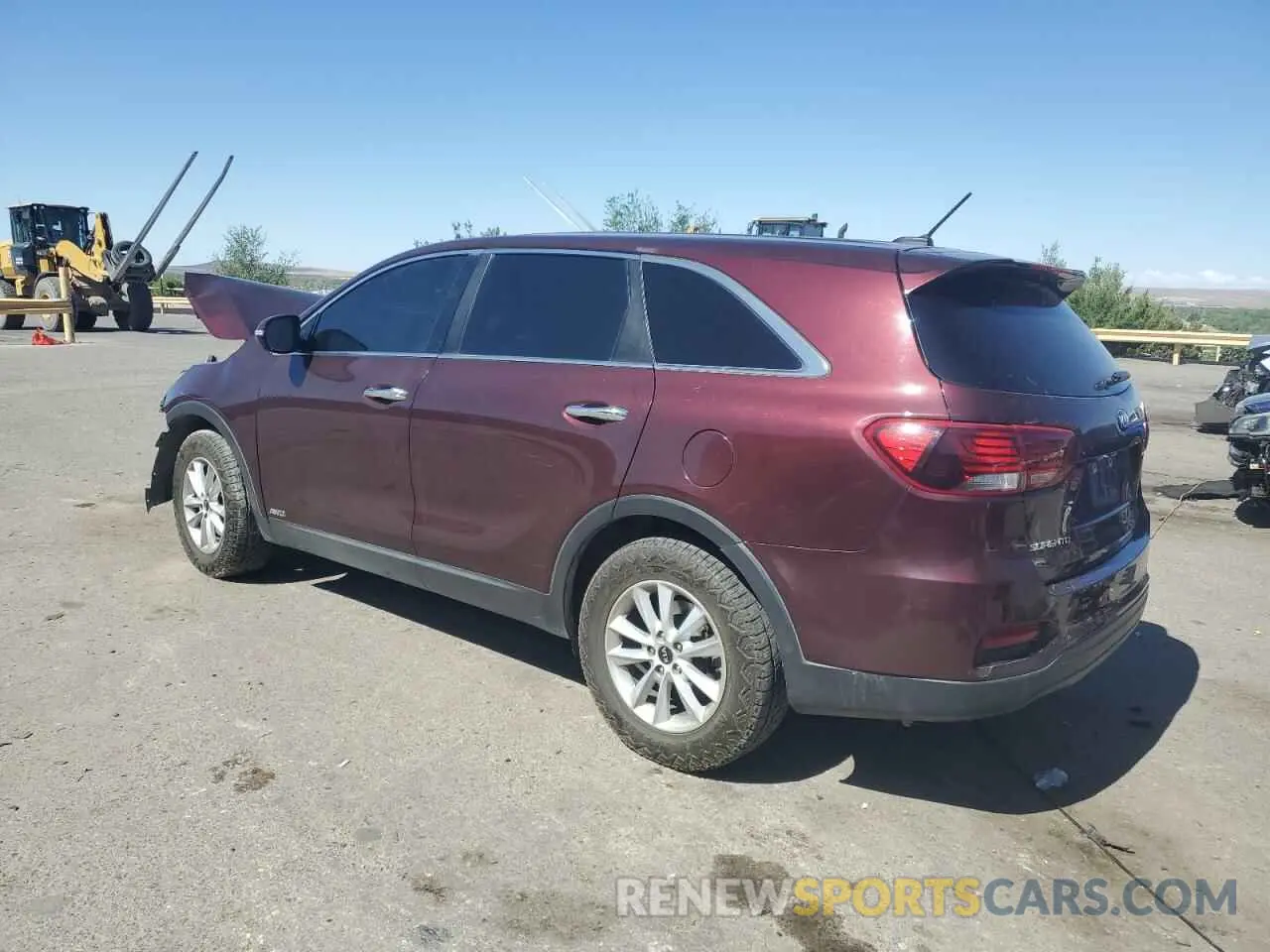 2 fotografías del automóvil dañado 5XYPGDA58LG618600 KIA SORENTO 2020