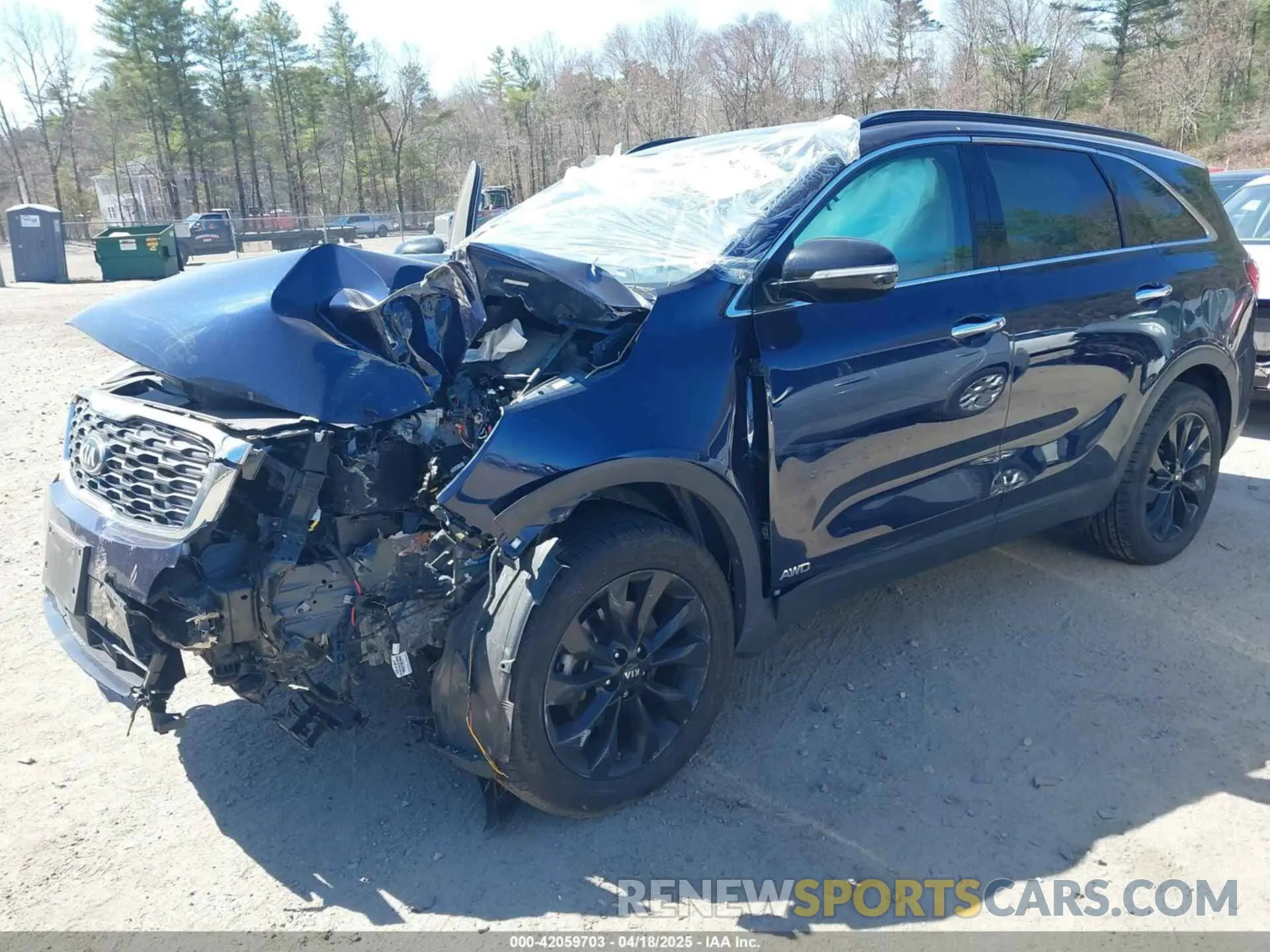 2 fotografías del automóvil dañado 5XYPGDA59LG684461 KIA SORENTO 2020