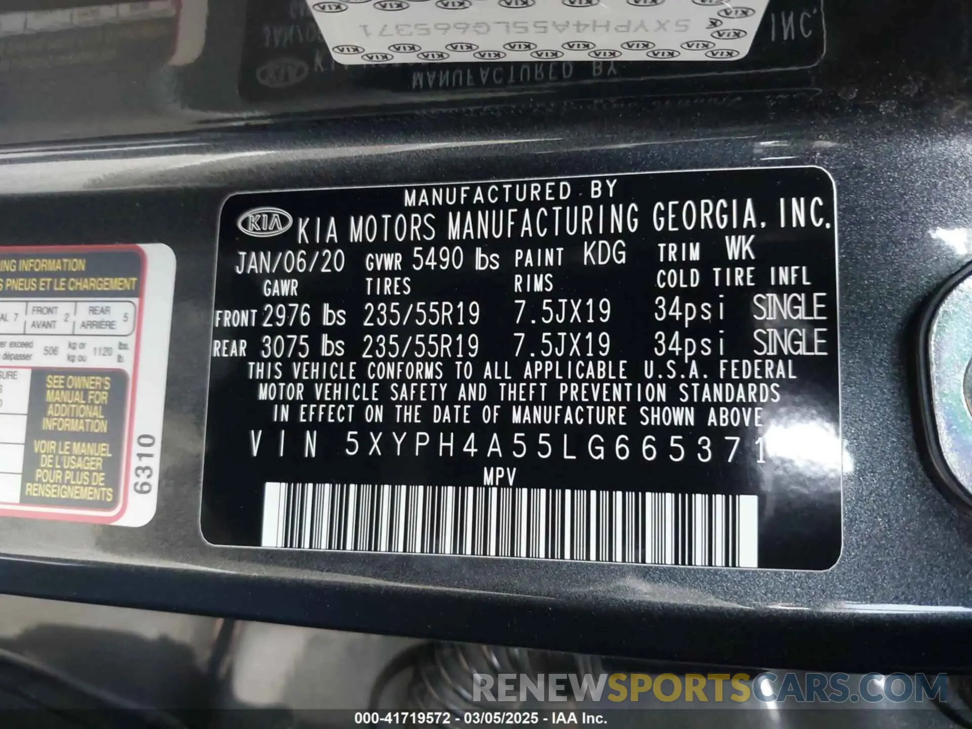 9 fotografías del automóvil dañado 5XYPH4A55LG665371 KIA SORENTO 2020