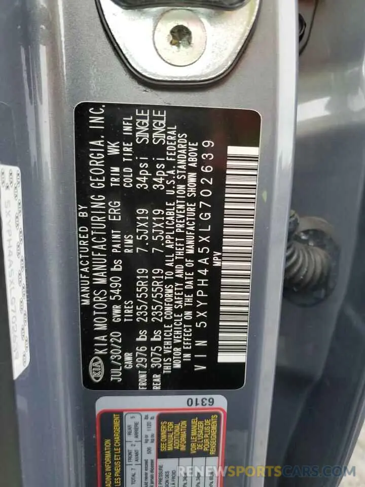 13 fotografías del automóvil dañado 5XYPH4A5XLG702639 KIA SORENTO 2020