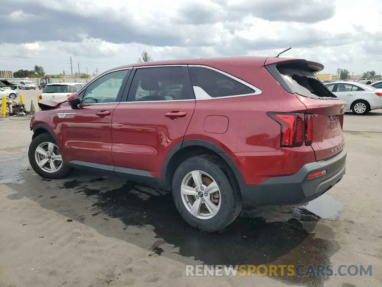 2 fotografías del automóvil dañado 5XYRG4LC8MG026085 KIA SORENTO 2021