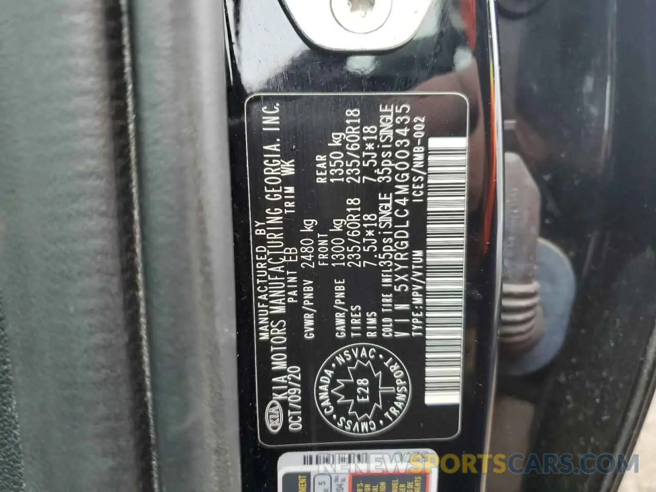 14 fotografías del automóvil dañado 5XYRGDLC4MG003435 KIA SORENTO 2021
