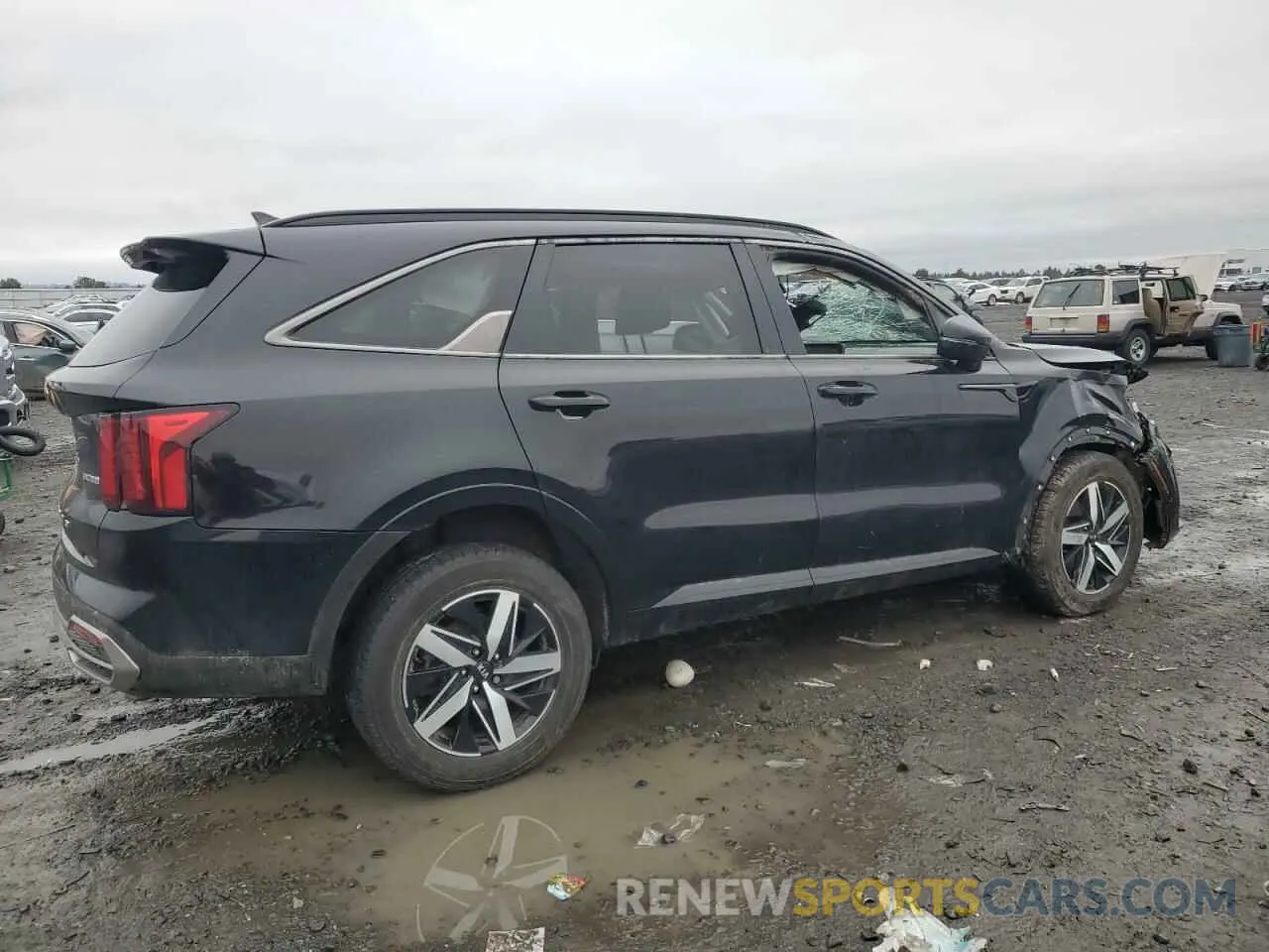 3 fotografías del automóvil dañado 5XYRHDLF4MG060290 KIA SORENTO 2021
