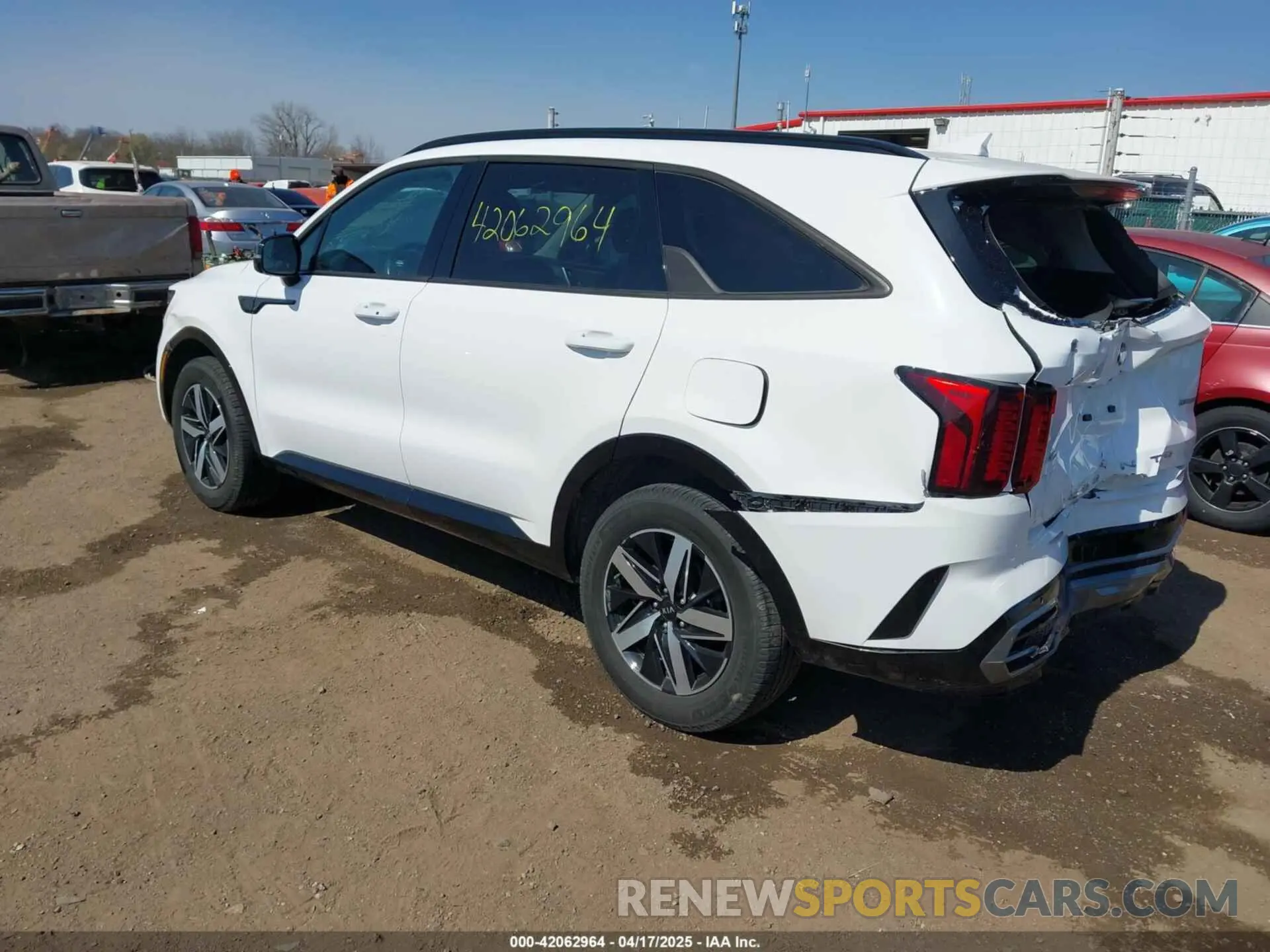 3 fotografías del automóvil dañado 5XYRHDLF7MG059909 KIA SORENTO 2021