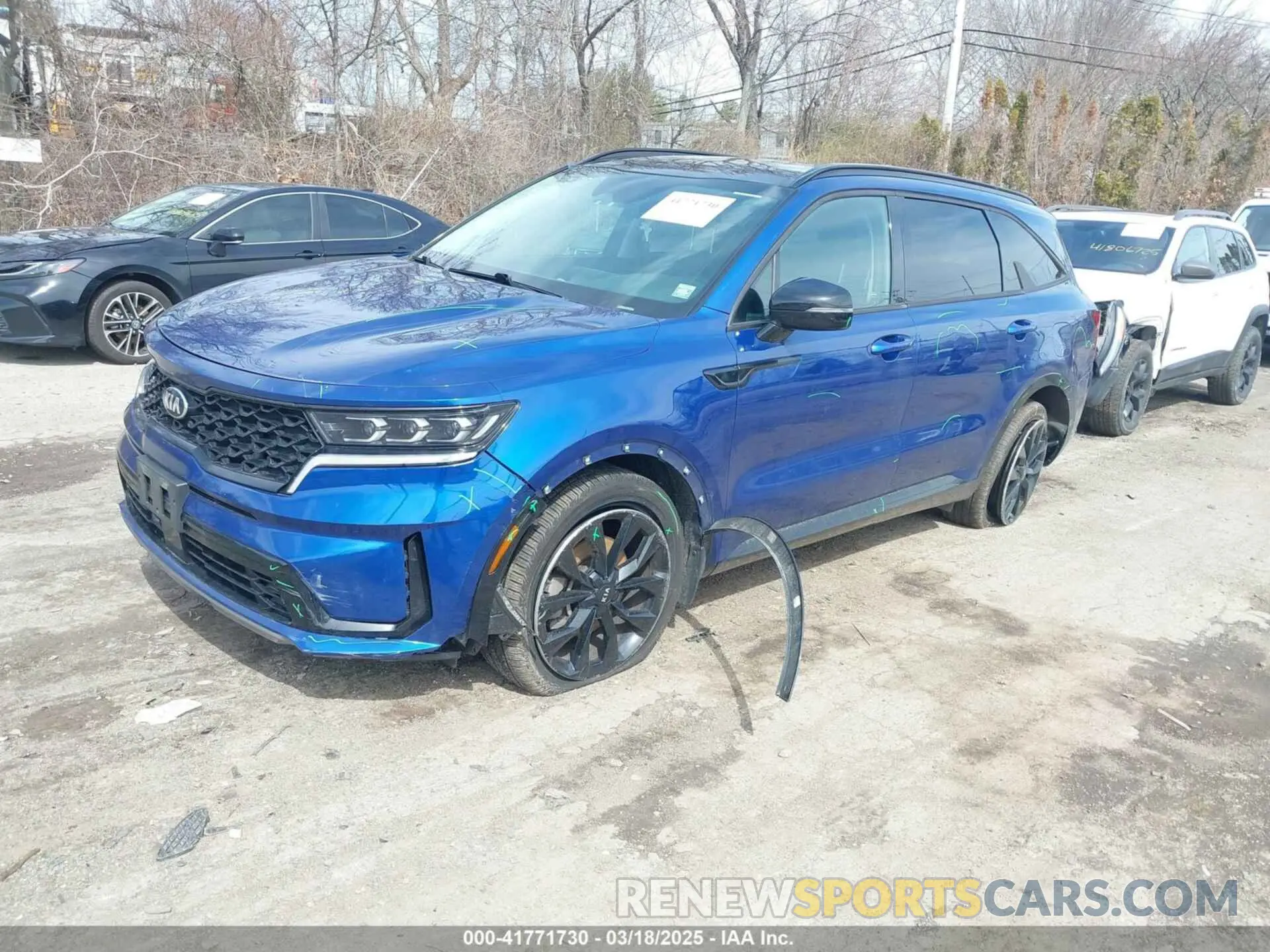 2 fotografías del automóvil dañado 5XYRK4LF1MG073547 KIA SORENTO 2021