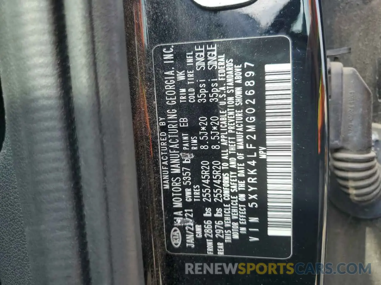 16 fotografías del automóvil dañado 5XYRK4LF2MG026897 KIA SORENTO 2021