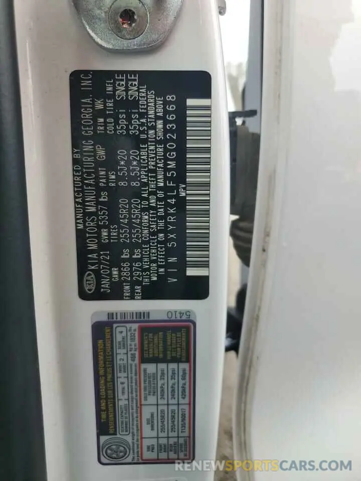 14 fotografías del automóvil dañado 5XYRK4LF5MG023668 KIA SORENTO 2021