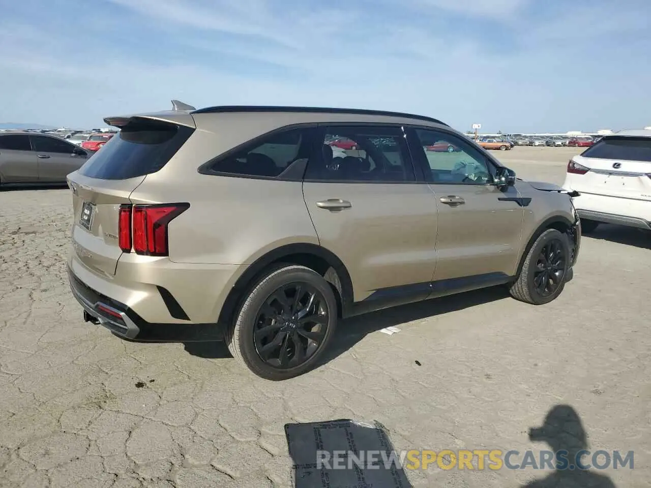 3 fotografías del automóvil dañado 5XYRK4LF5MG038347 KIA SORENTO 2021