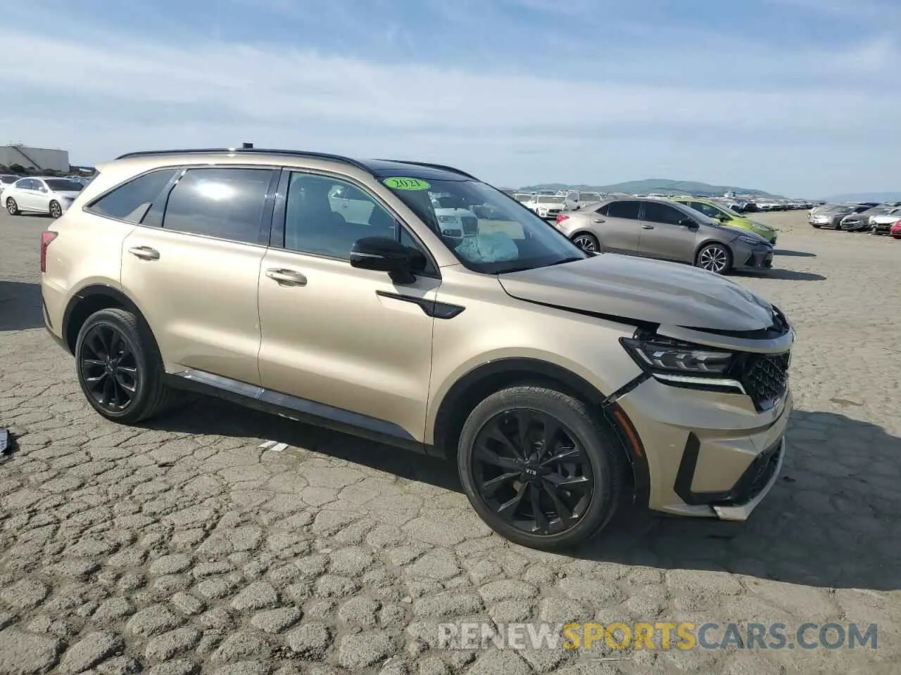 4 fotografías del automóvil dañado 5XYRK4LF5MG038347 KIA SORENTO 2021
