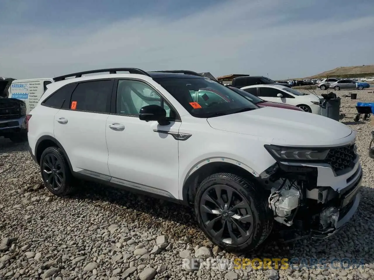 4 fotografías del automóvil dañado 5XYRKDLF0MG011816 KIA SORENTO 2021