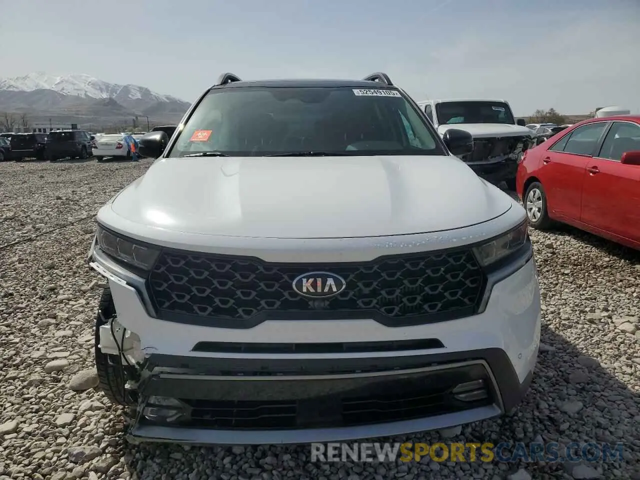 5 fotografías del automóvil dañado 5XYRKDLF0MG011816 KIA SORENTO 2021