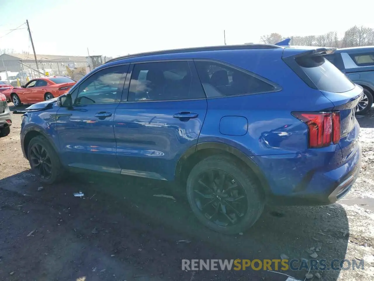2 fotografías del automóvil dañado 5XYRKDLF2MG014720 KIA SORENTO 2021