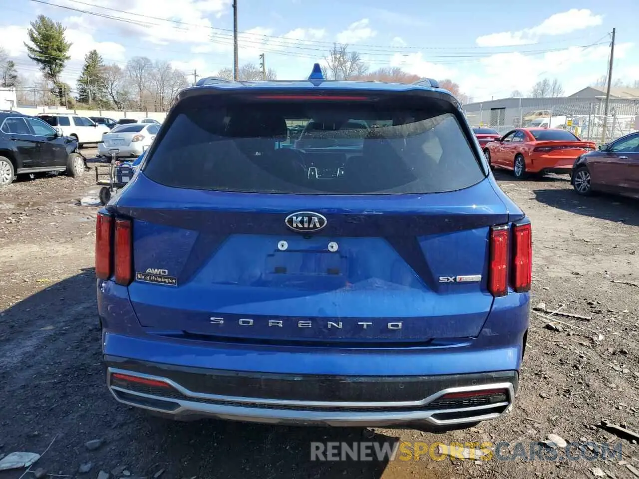 6 fotografías del automóvil dañado 5XYRKDLF2MG014720 KIA SORENTO 2021