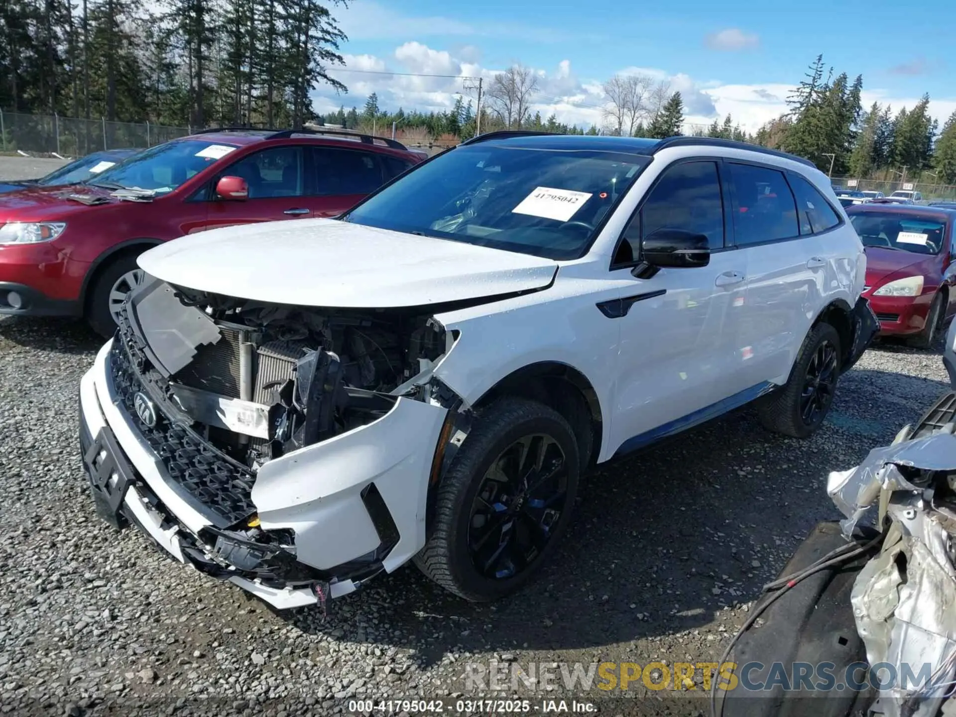 15 fotografías del automóvil dañado 5XYRKDLF5MG042916 KIA SORENTO 2021