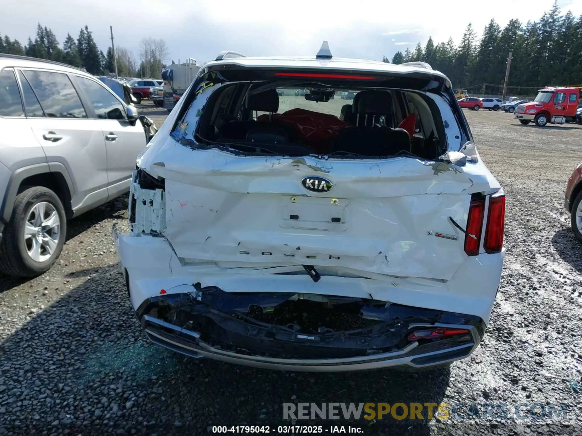 17 fotografías del automóvil dañado 5XYRKDLF5MG042916 KIA SORENTO 2021