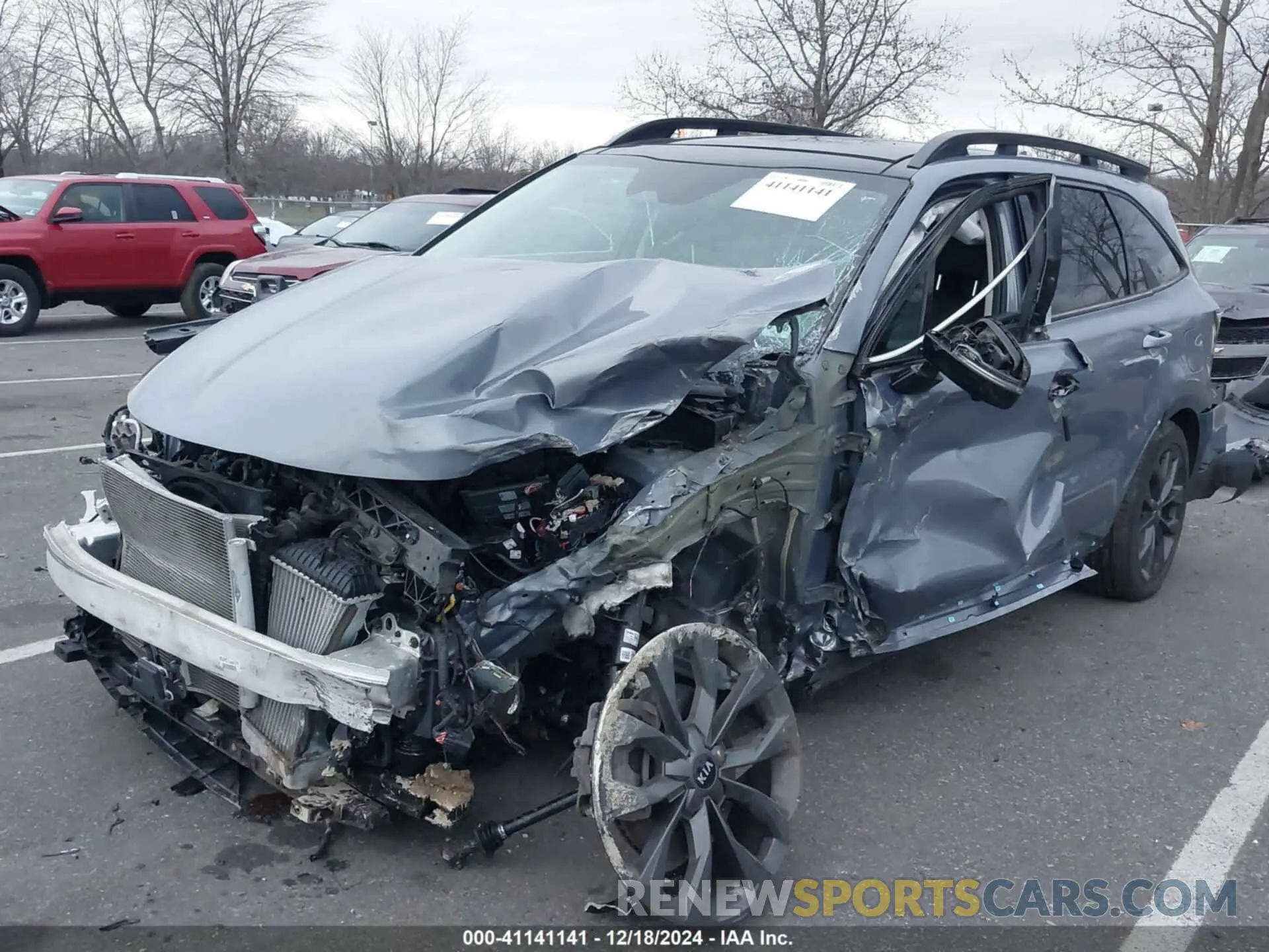 2 fotografías del automóvil dañado 5XYRKDLF6MG042391 KIA SORENTO 2021
