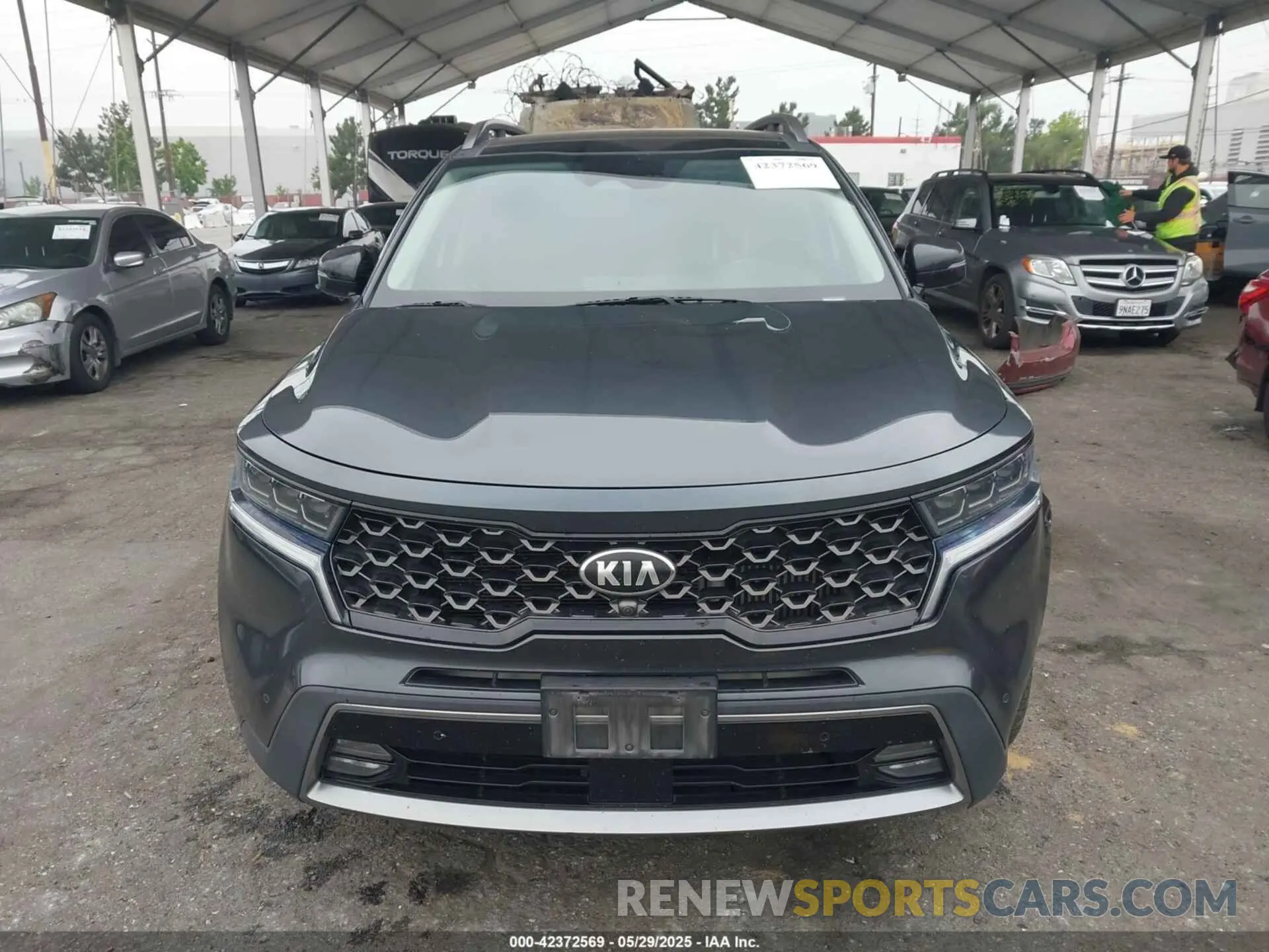 12 fotografías del automóvil dañado 5XYRKDLF7MG016494 KIA SORENTO 2021