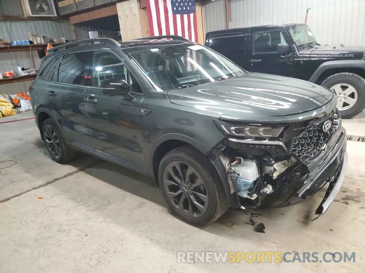 4 fotografías del automóvil dañado 5XYRKDLF8MG051710 KIA SORENTO 2021