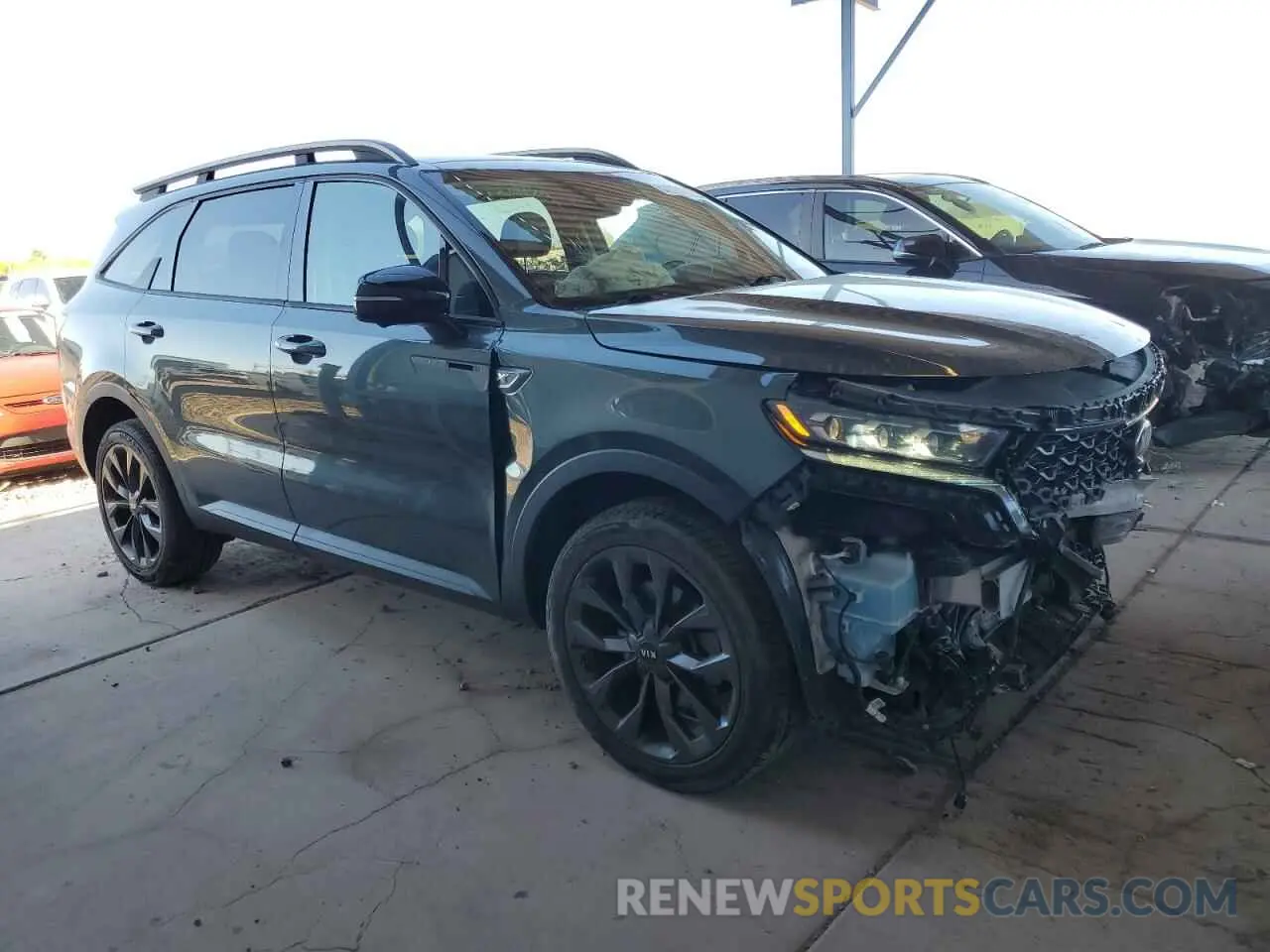 4 fotografías del automóvil dañado 5XYRKDLF9MG016318 KIA SORENTO 2021