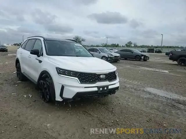 12 fotografías del automóvil dañado 5XYRKDLFXMG009863 KIA SORENTO 2021
