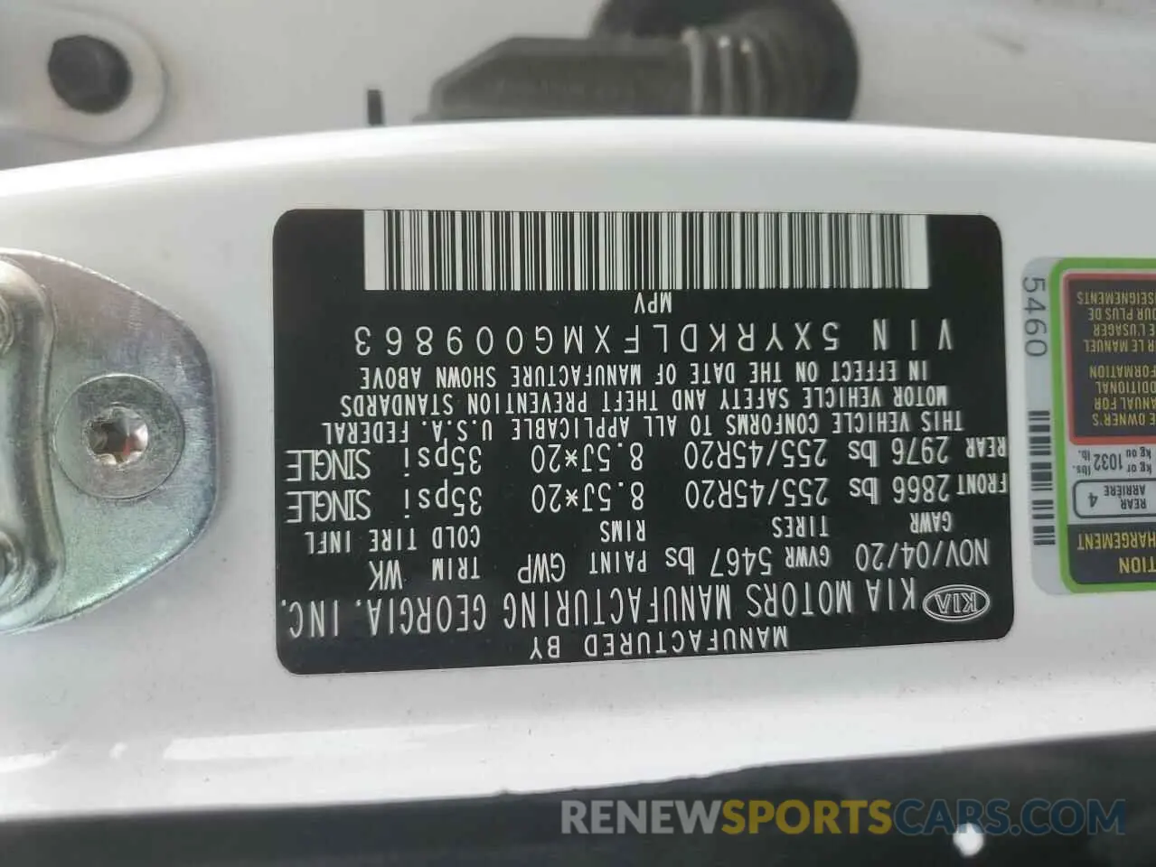 15 fotografías del automóvil dañado 5XYRKDLFXMG009863 KIA SORENTO 2021
