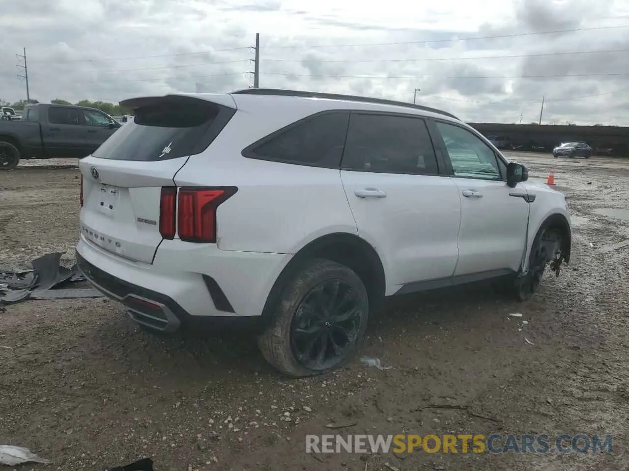 3 fotografías del automóvil dañado 5XYRKDLFXMG009863 KIA SORENTO 2021