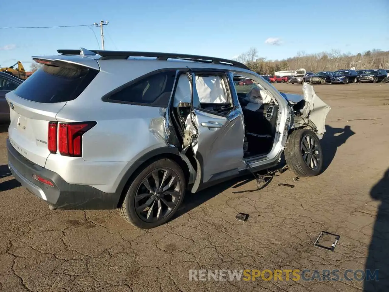 3 fotografías del automóvil dañado 5XYRKDLFXMG041065 KIA SORENTO 2021