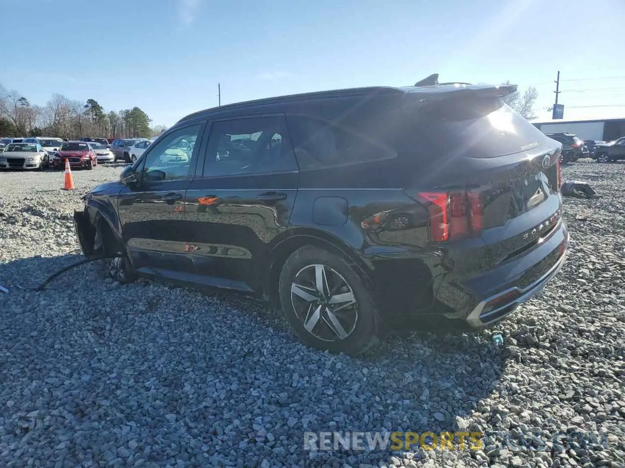 2 fotografías del automóvil dañado 5XYRL4LC0MG039120 KIA SORENTO 2021