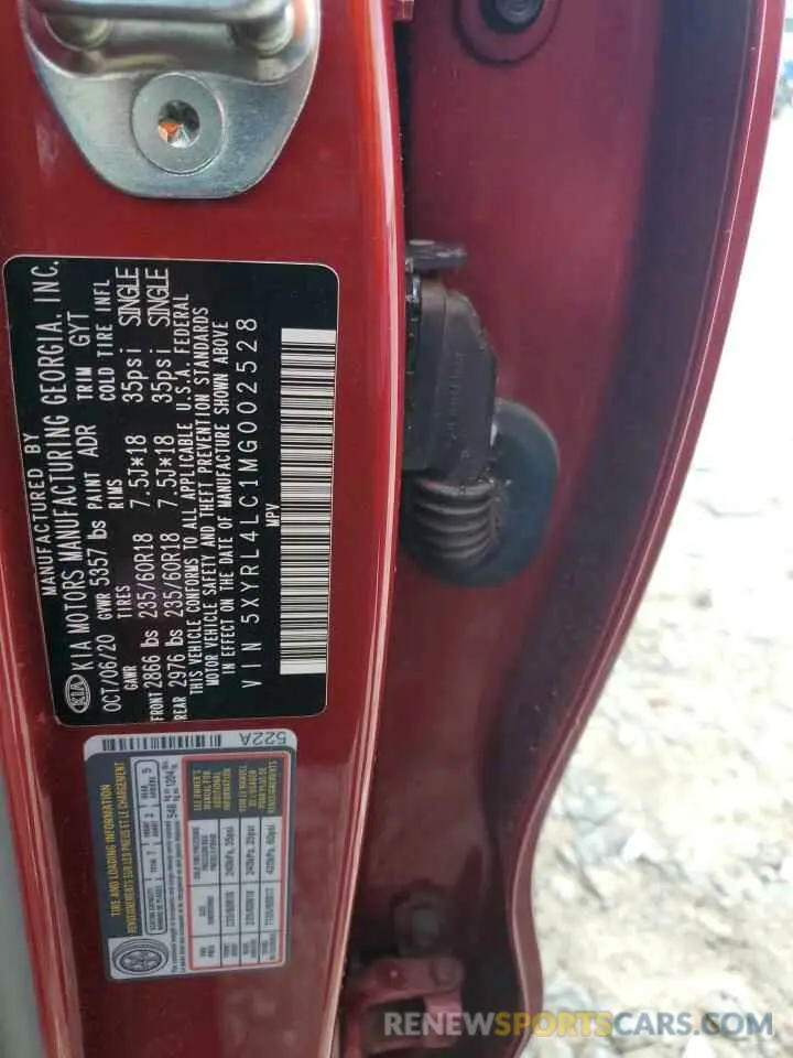14 fotografías del automóvil dañado 5XYRL4LC1MG002528 KIA SORENTO 2021