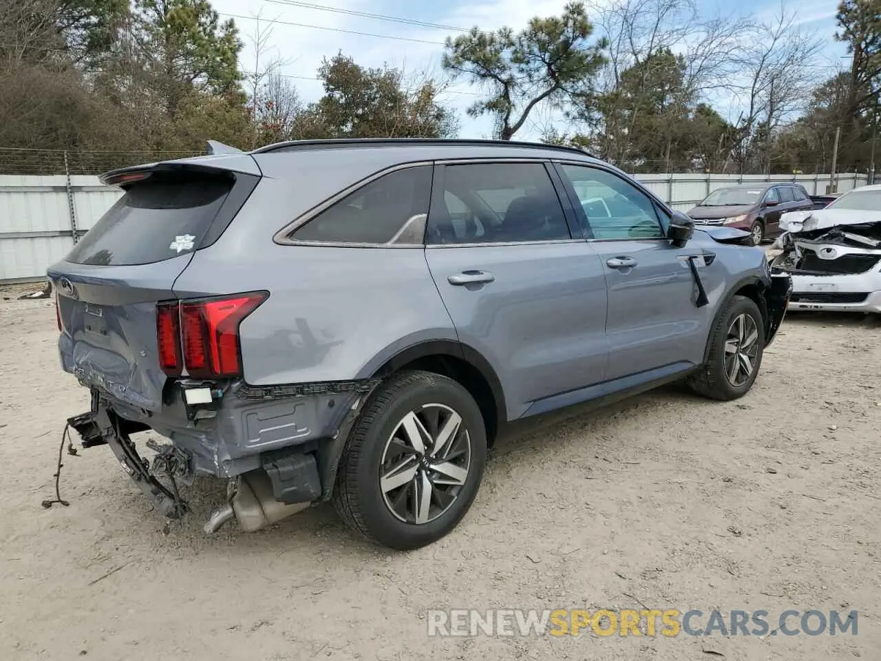 3 fotografías del automóvil dañado 5XYRL4LC2MG017510 KIA SORENTO 2021