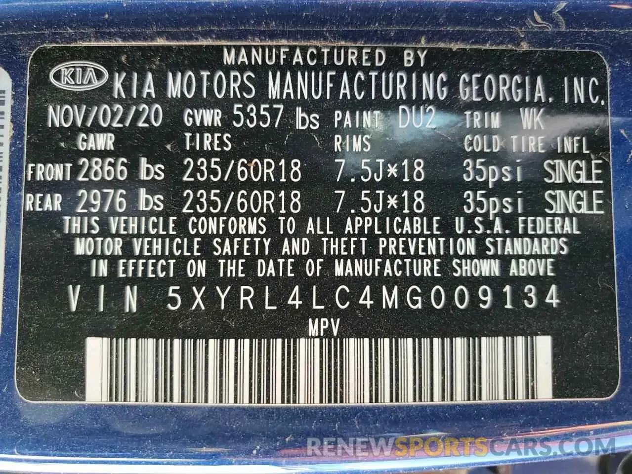 13 fotografías del automóvil dañado 5XYRL4LC4MG009134 KIA SORENTO 2021