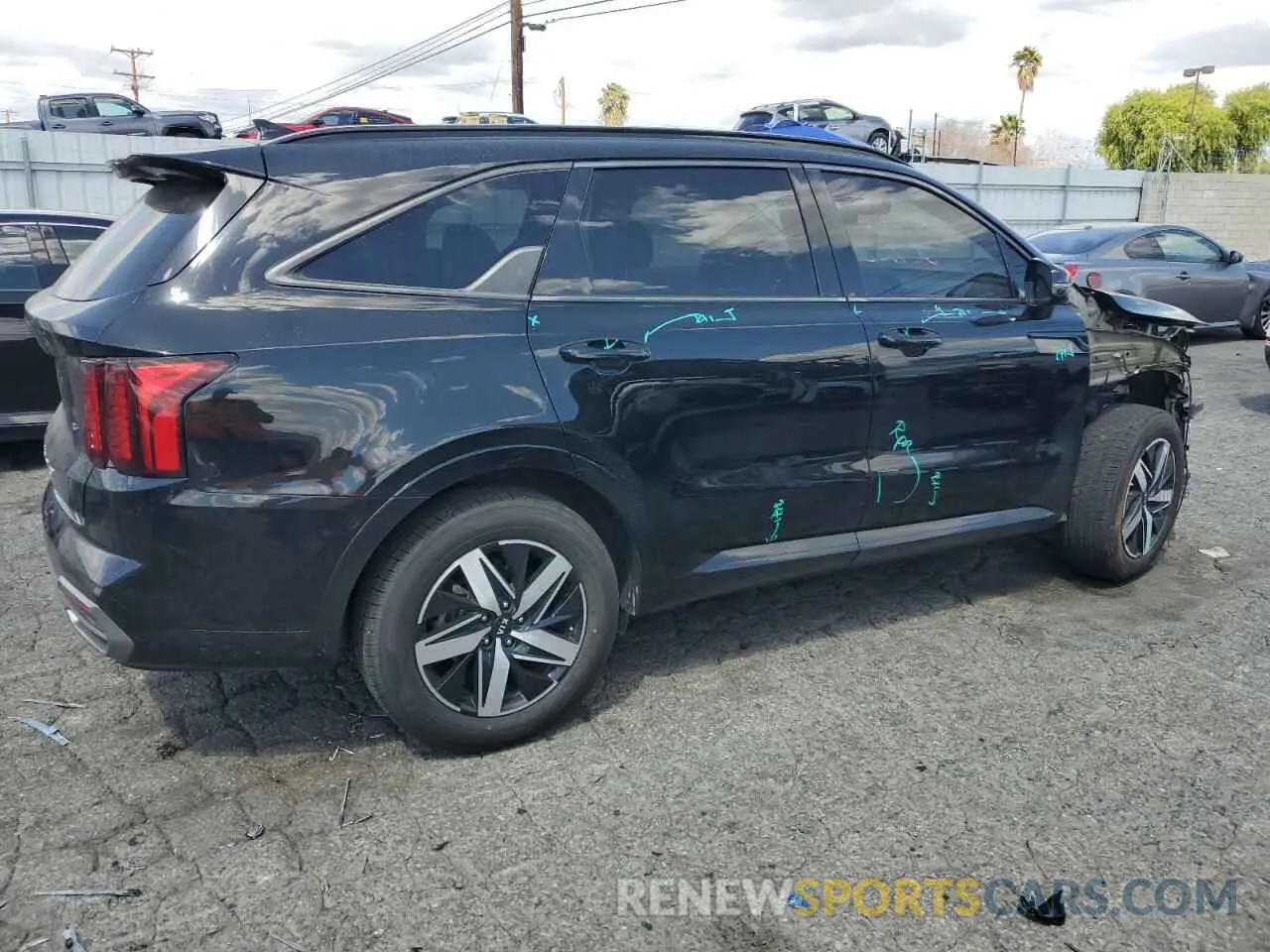 3 fotografías del automóvil dañado 5XYRL4LC6MG008714 KIA SORENTO 2021