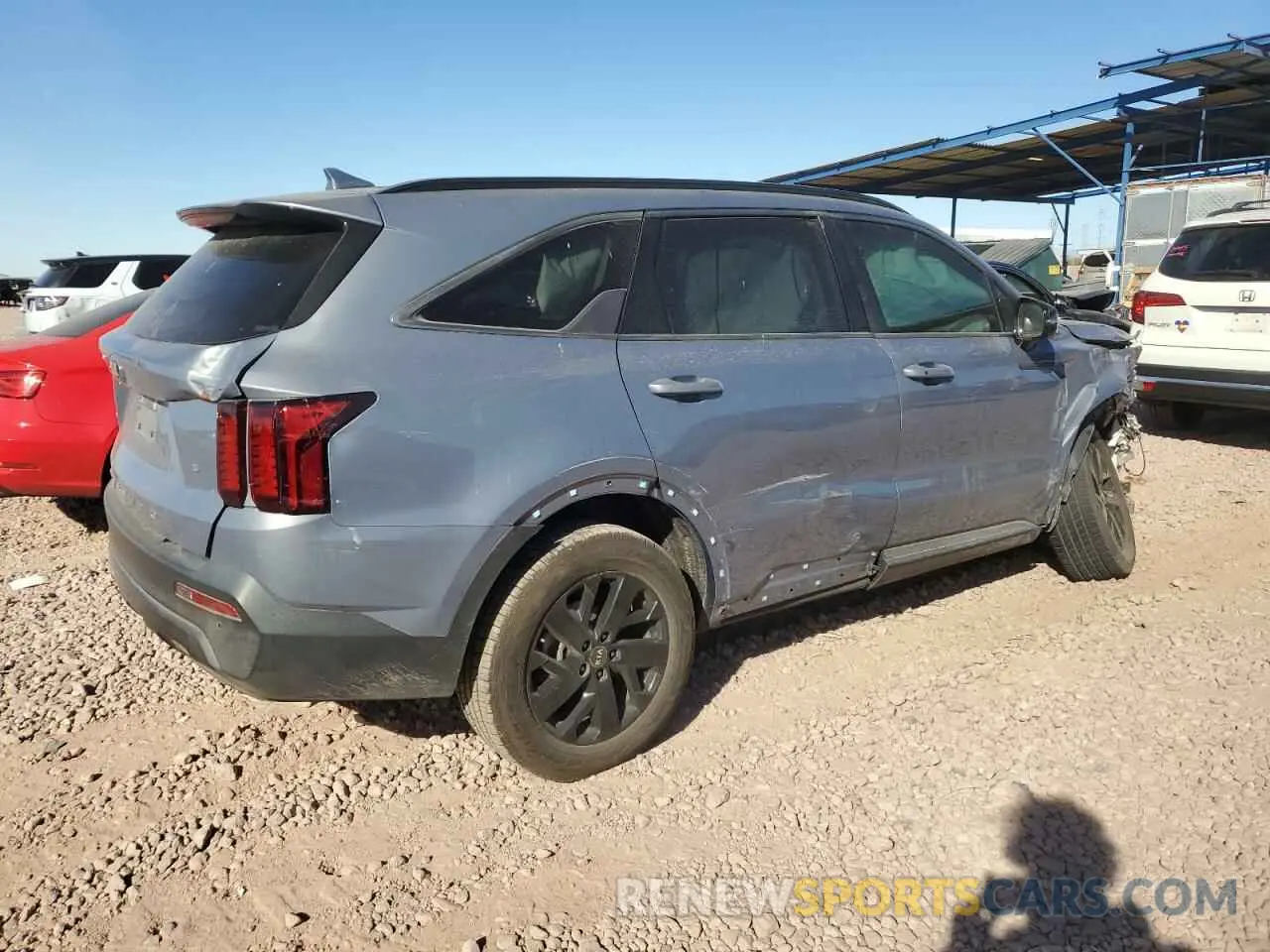 3 fotografías del automóvil dañado 5XYRLDLC6MG054348 KIA SORENTO 2021
