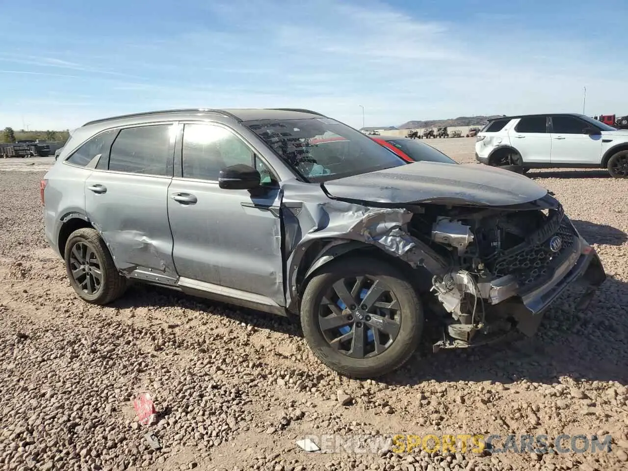 4 fotografías del automóvil dañado 5XYRLDLC6MG054348 KIA SORENTO 2021