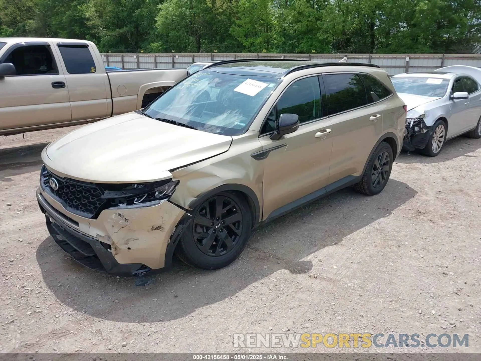 2 fotografías del automóvil dañado 5XYRLDLC9MG038208 KIA SORENTO 2021
