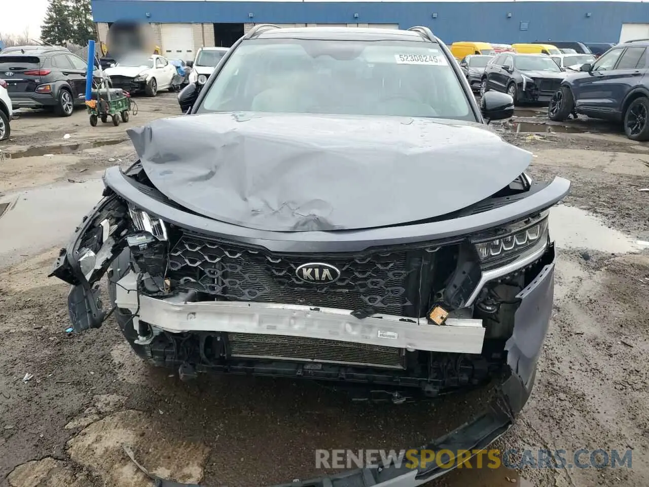 5 fotografías del automóvil dañado 5XYRLDLCXMG005346 KIA SORENTO 2021