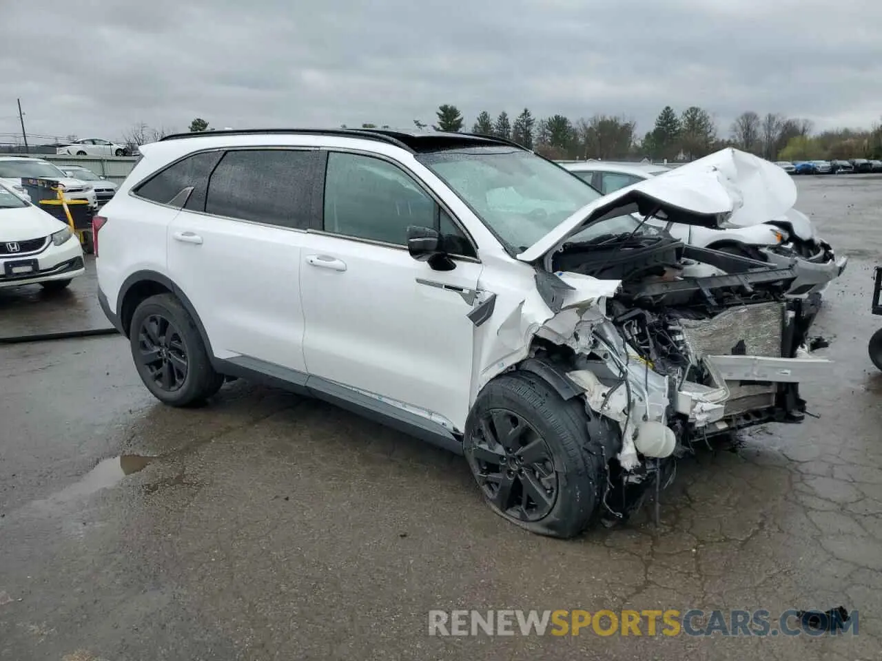 4 fotografías del automóvil dañado 5XYRLDLCXMG031560 KIA SORENTO 2021