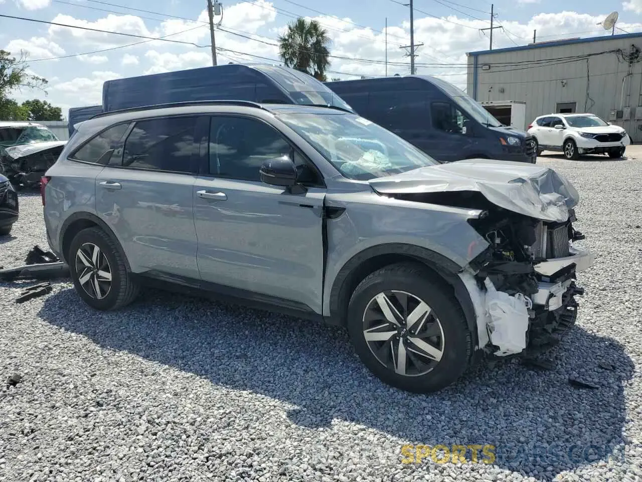 4 fotografías del automóvil dañado 5XYRH4LF8NG123537 KIA SORENTO 2022