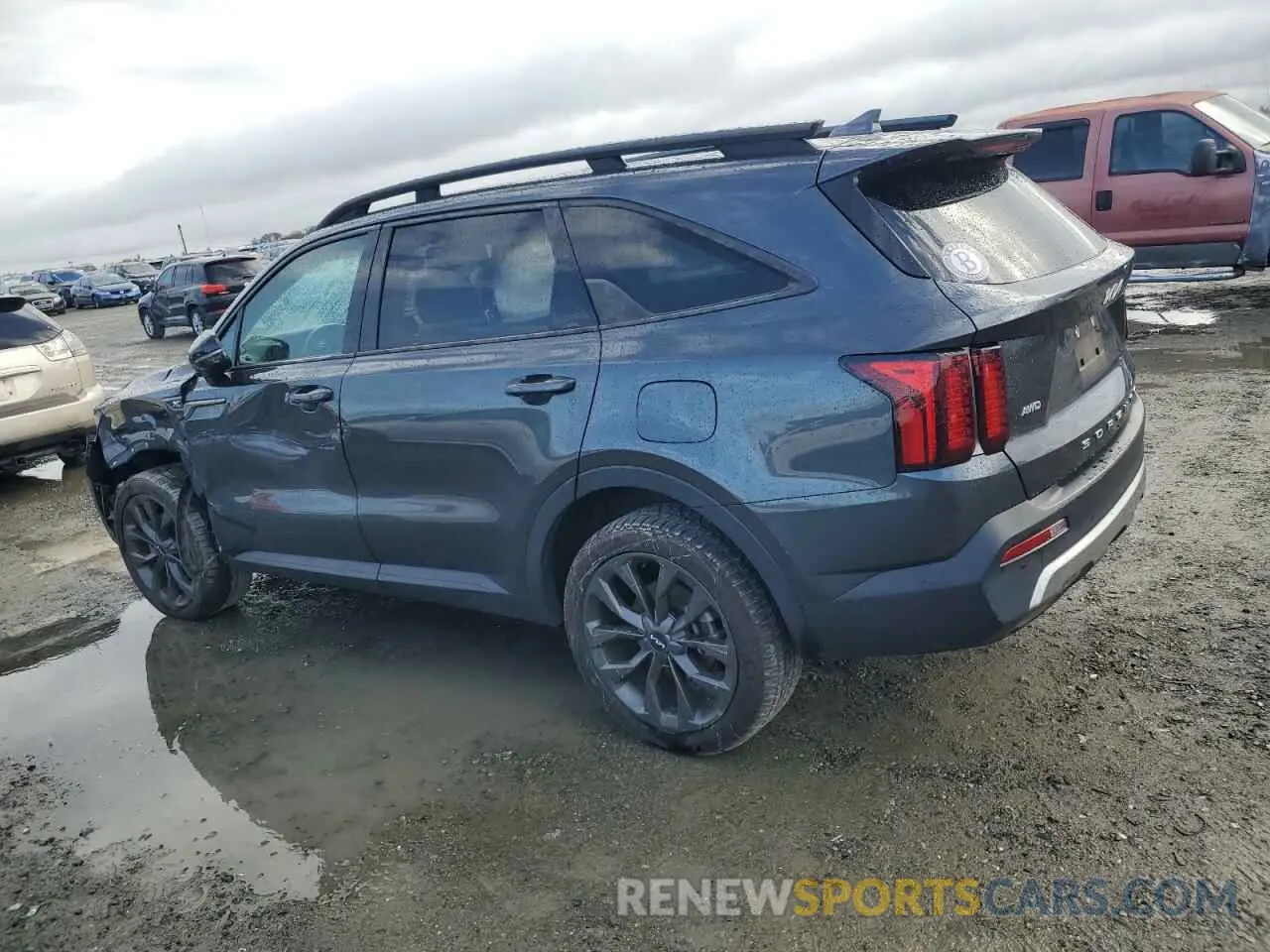 2 fotografías del automóvil dañado 5XYRHDLF1NG077100 KIA SORENTO 2022
