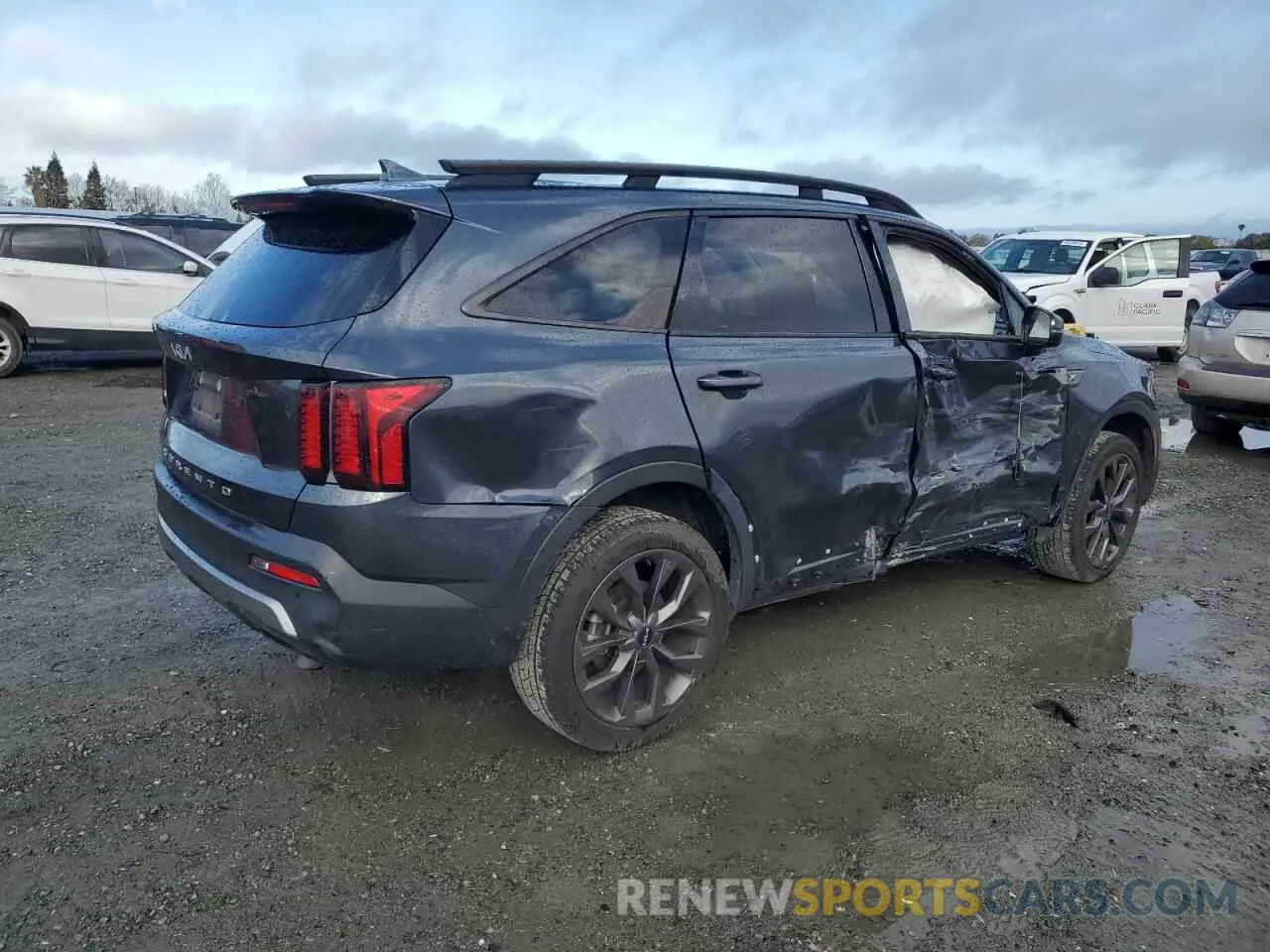 3 fotografías del automóvil dañado 5XYRHDLF1NG077100 KIA SORENTO 2022