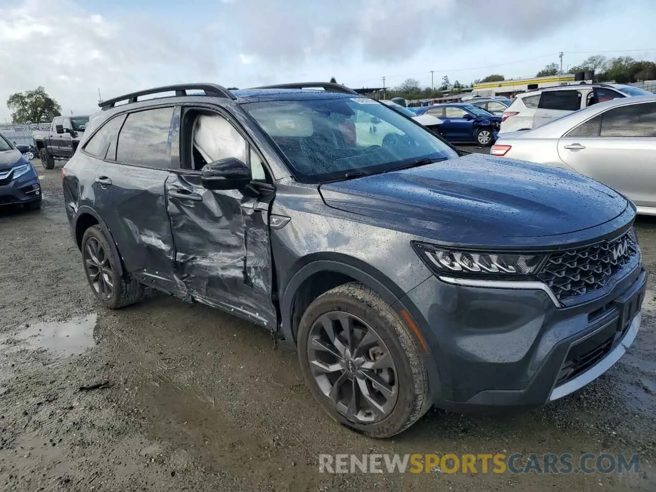 4 fotografías del automóvil dañado 5XYRHDLF1NG077100 KIA SORENTO 2022