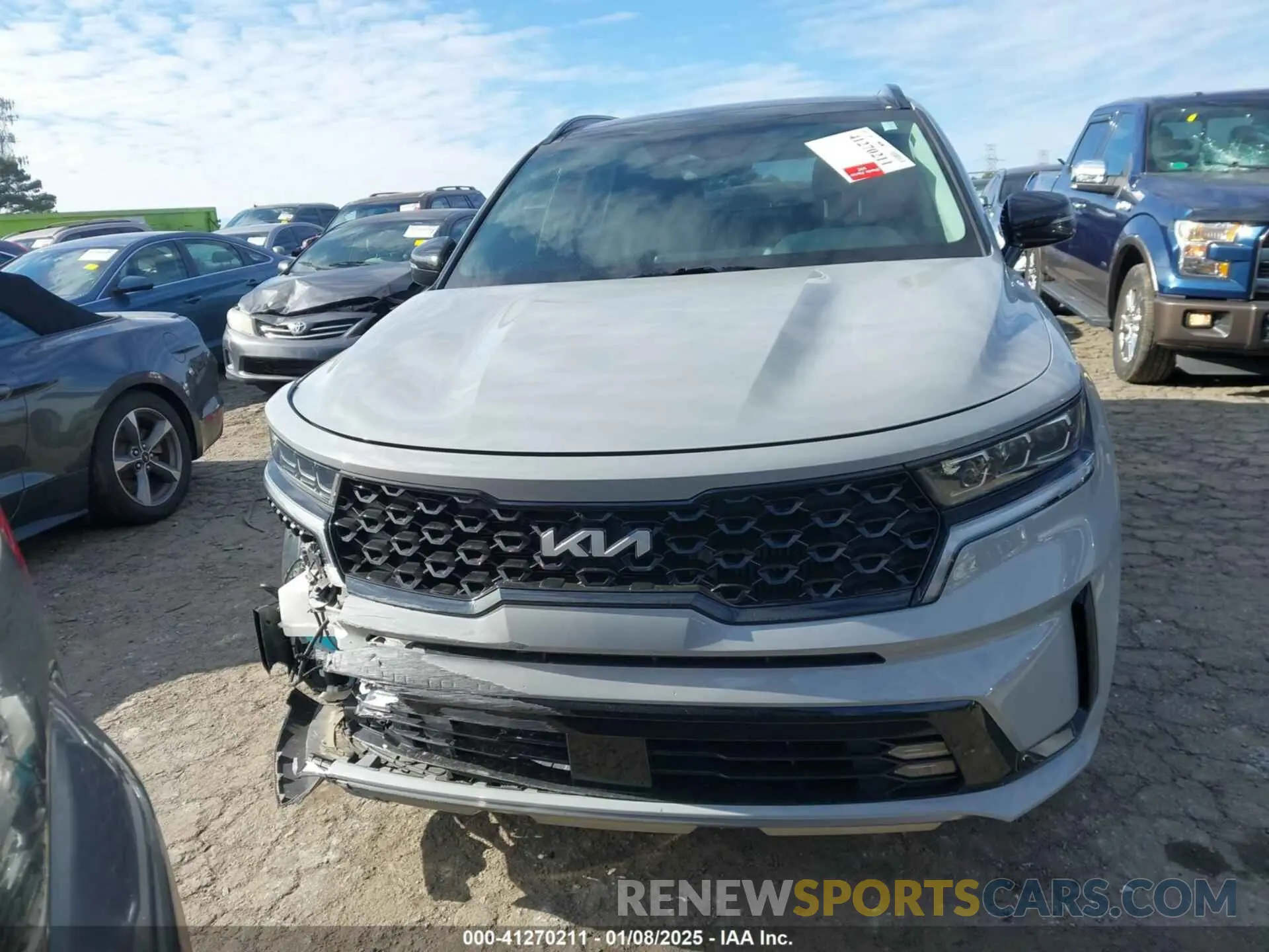 12 fotografías del automóvil dañado 5XYRK4LF1NG161371 KIA SORENTO 2022